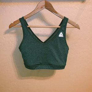 grey reebok sports bra